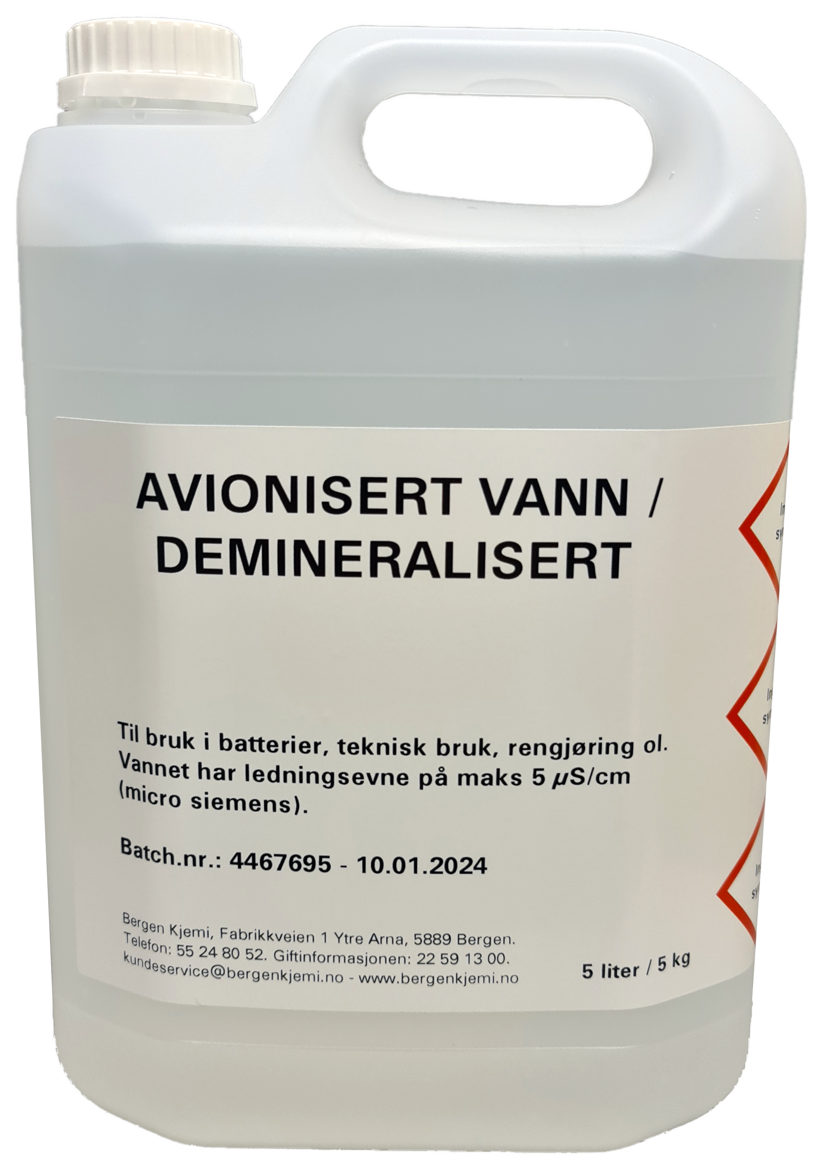Avionisert vann 5 liter