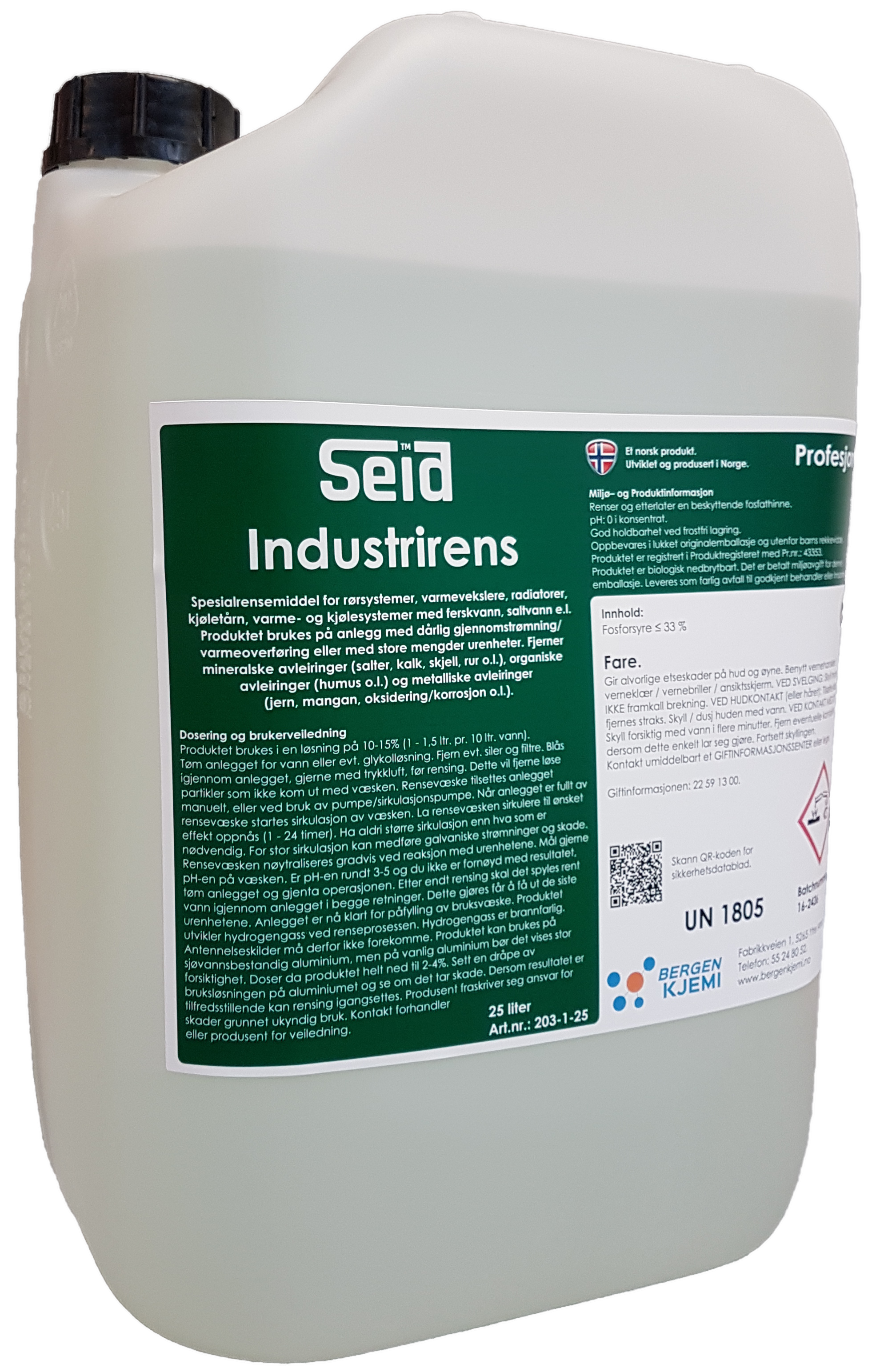 Seid Industrirens 25 liter