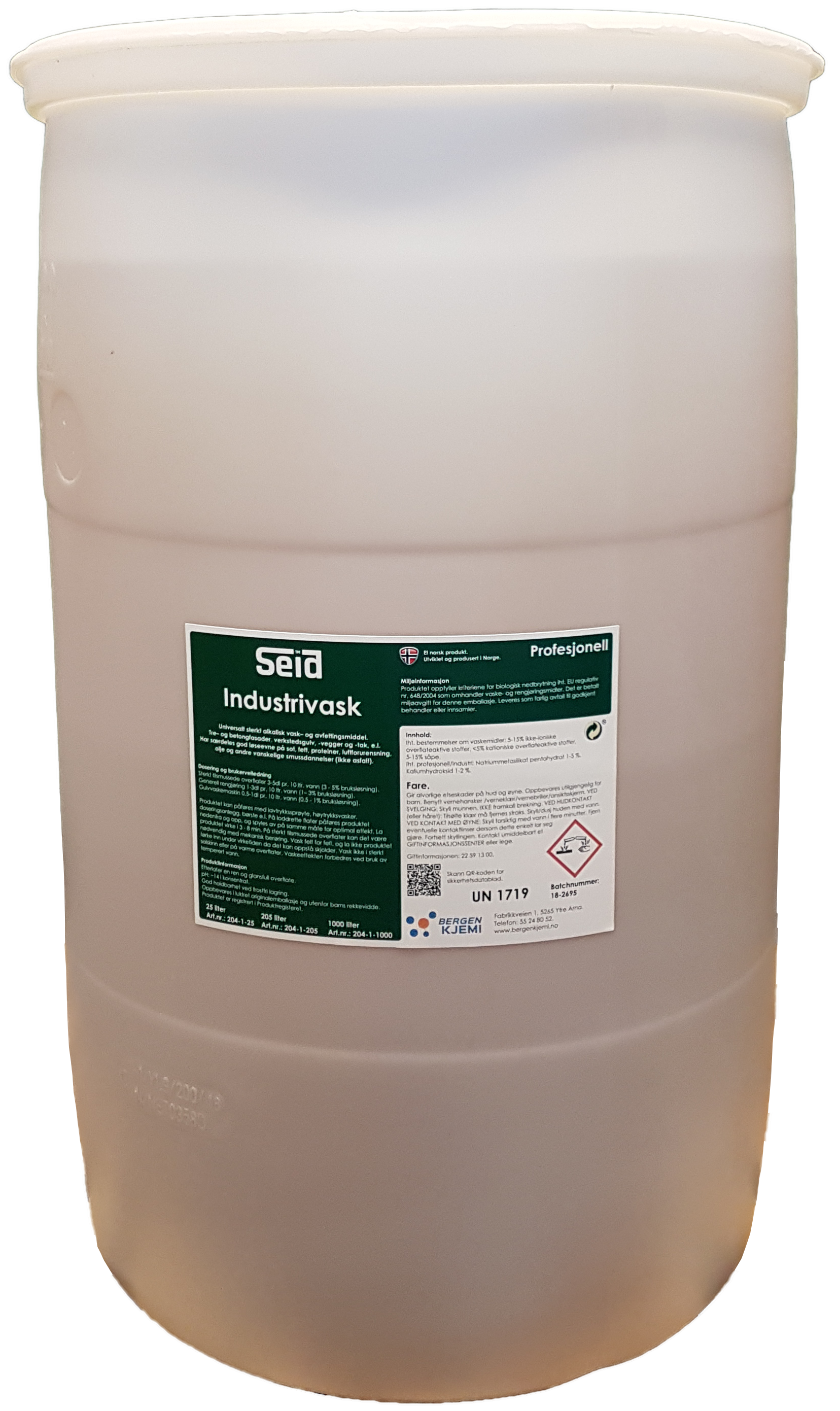 Seid Industrivask 205 liter