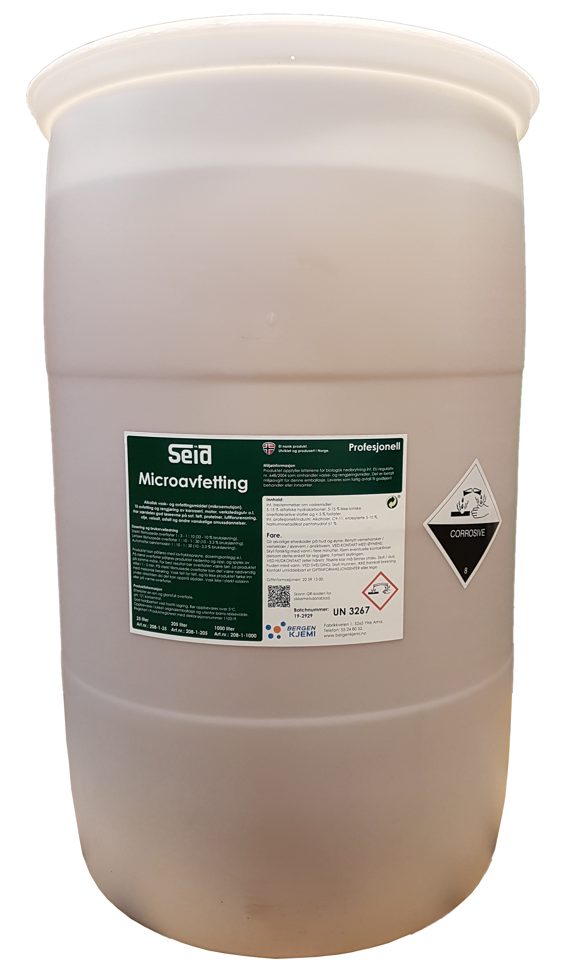 Seid Microavfetting 205 liter ny. 28.10.2019