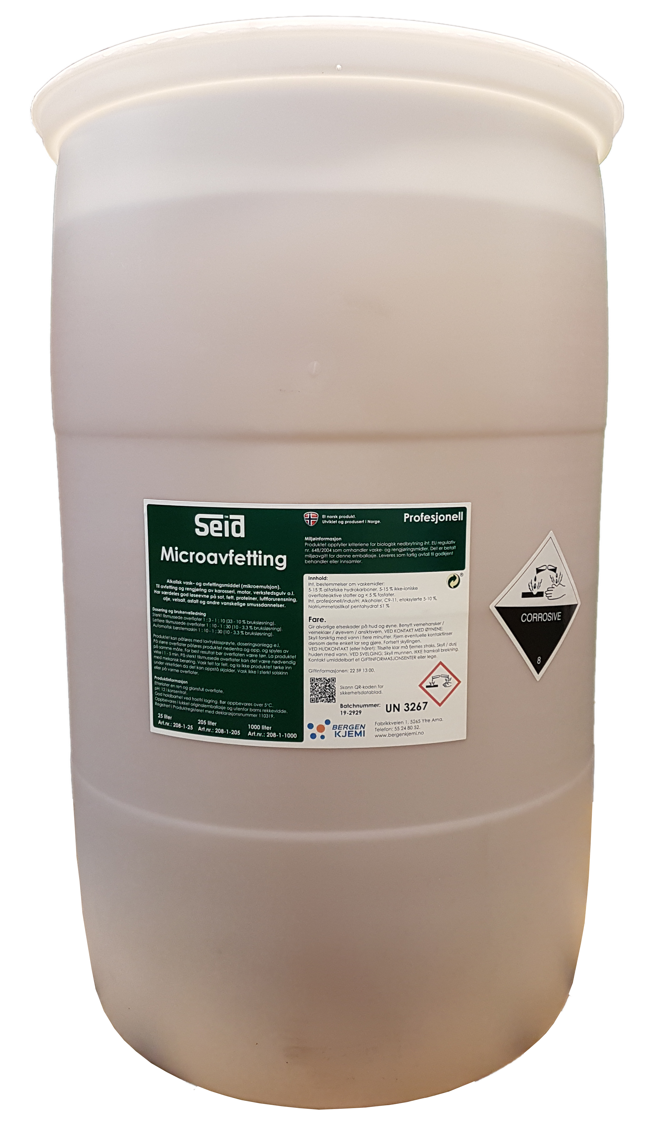 Seid Microavfetting 205 liter ny. 28.10.2019