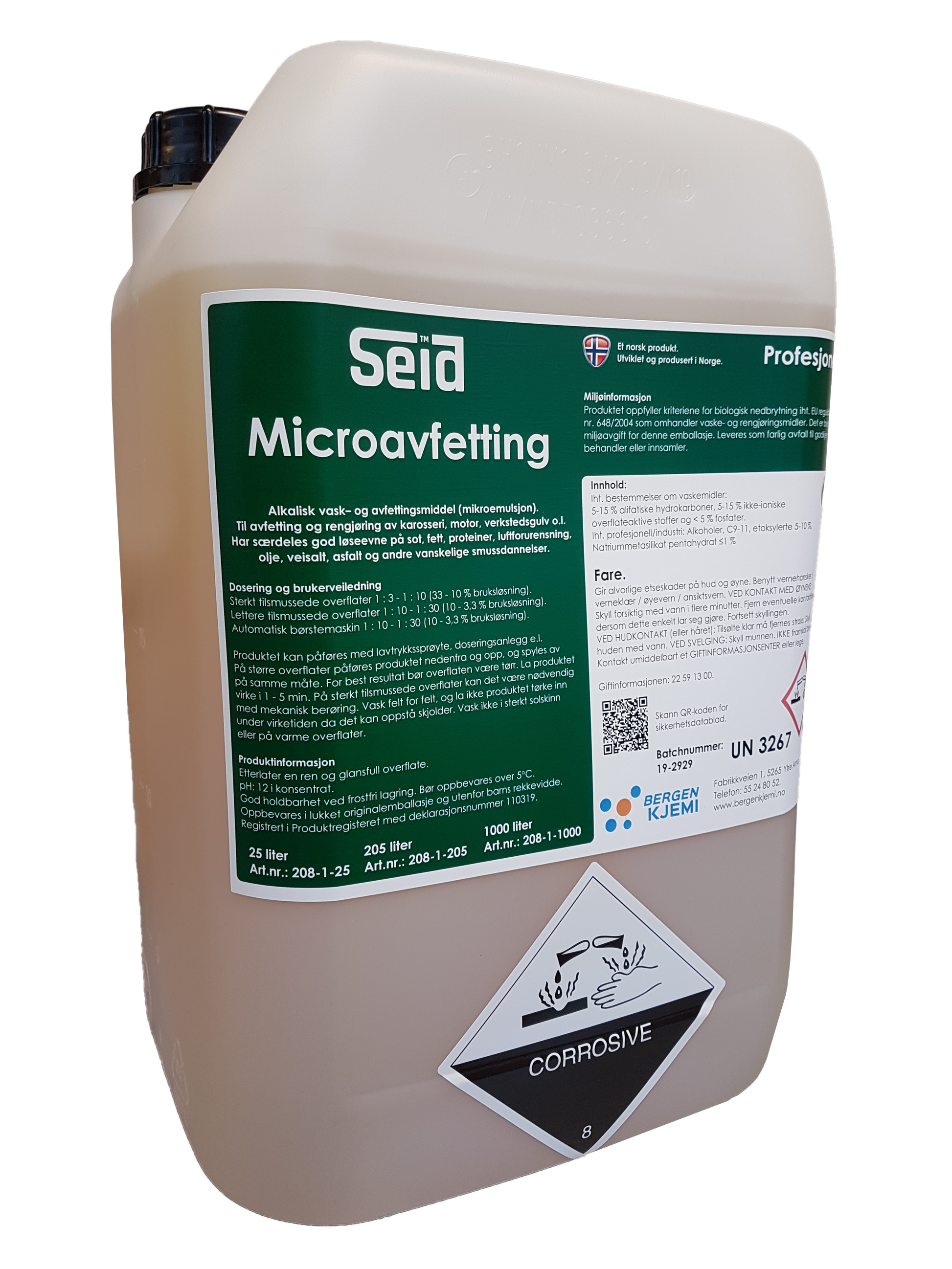 Seid Microavfetting 25 liter ny. 28.10.2019