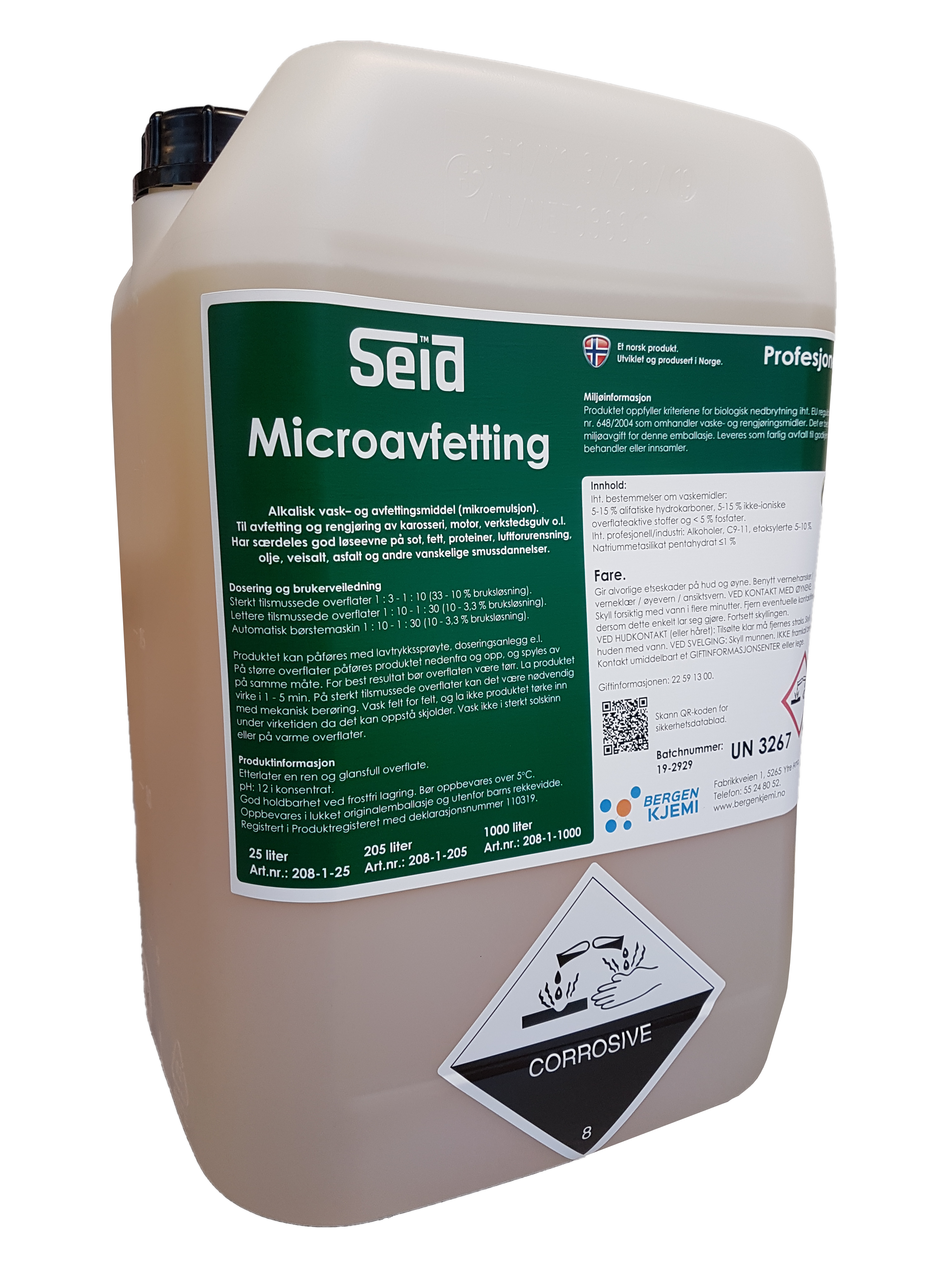 Seid Microavfetting 25 liter ny. 28.10.2019